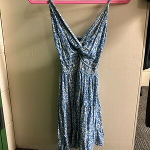 Angie Blue & White Patterned Dress